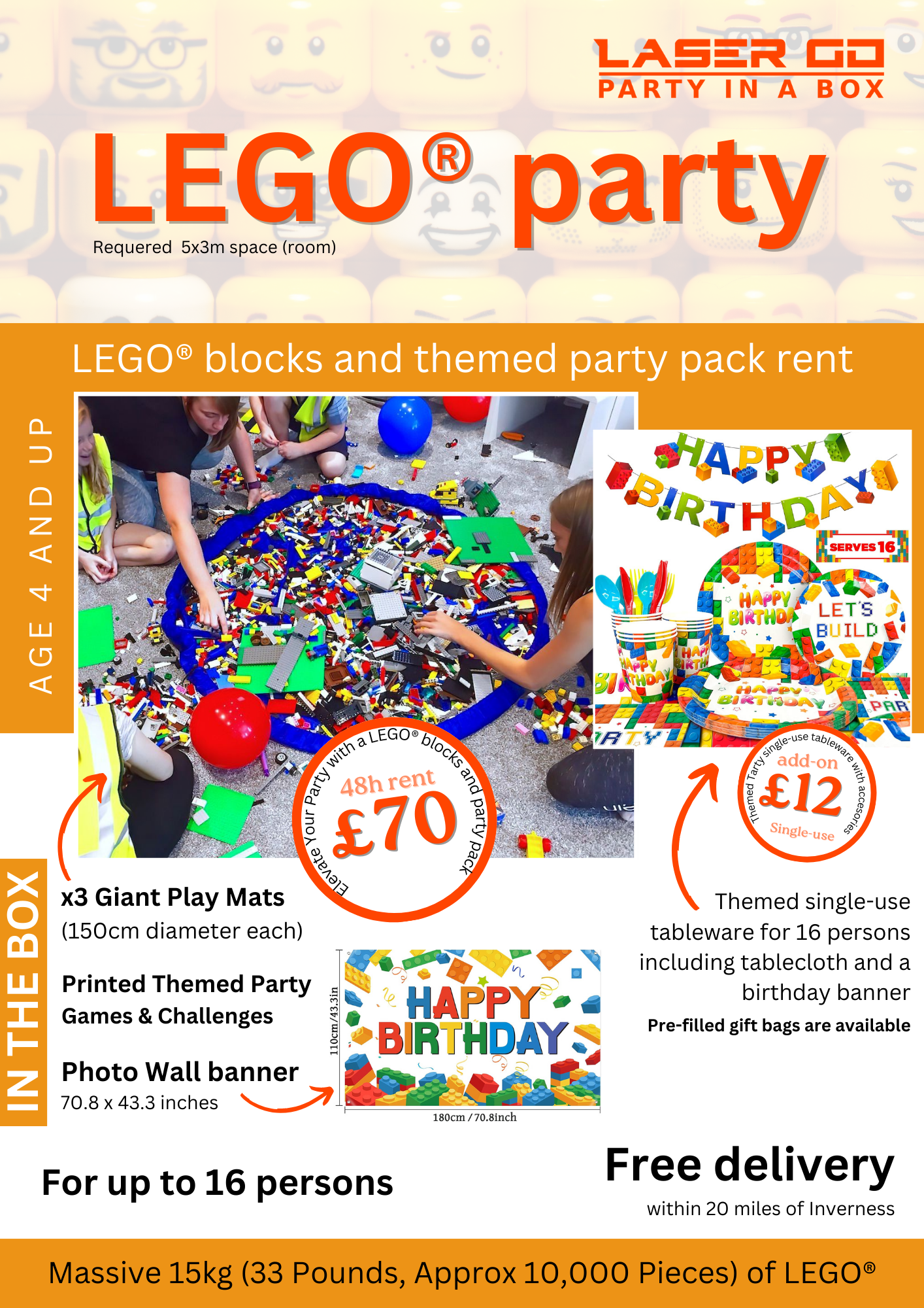 Ultimate LEGO® party - Party in a box hire